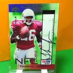 Edge 2000 Rookie Card THOMAS JONES Collector's Authentic Signature Card